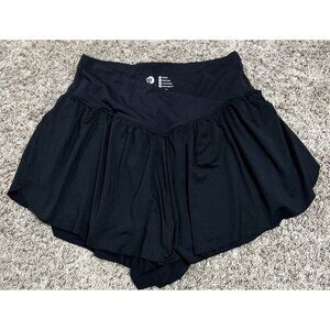 iuga 2 In 1 Shorts ~ V Waist Size Medium ~ Black